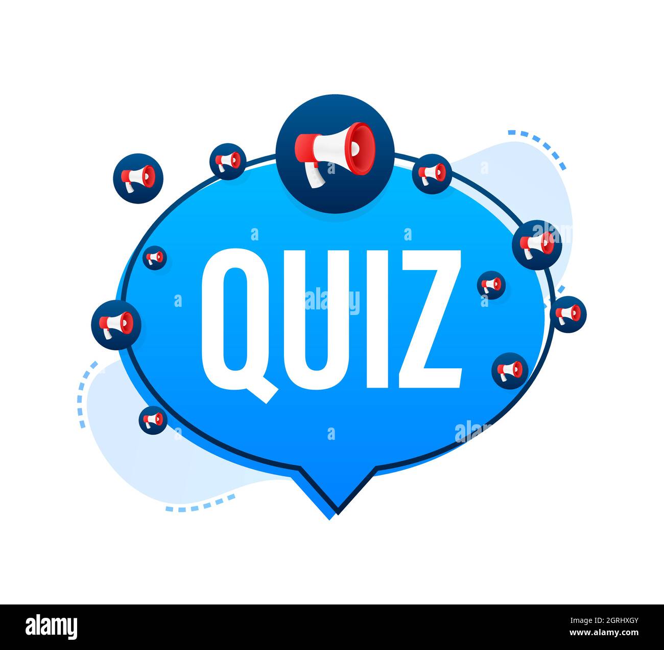 Quiz Time Banner with Colorful Confetti. Stock Vector - Illustration of  formation, exam: 125413425