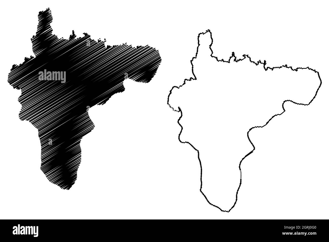 Howrah district (West Bengal State, Republic of India) map vector