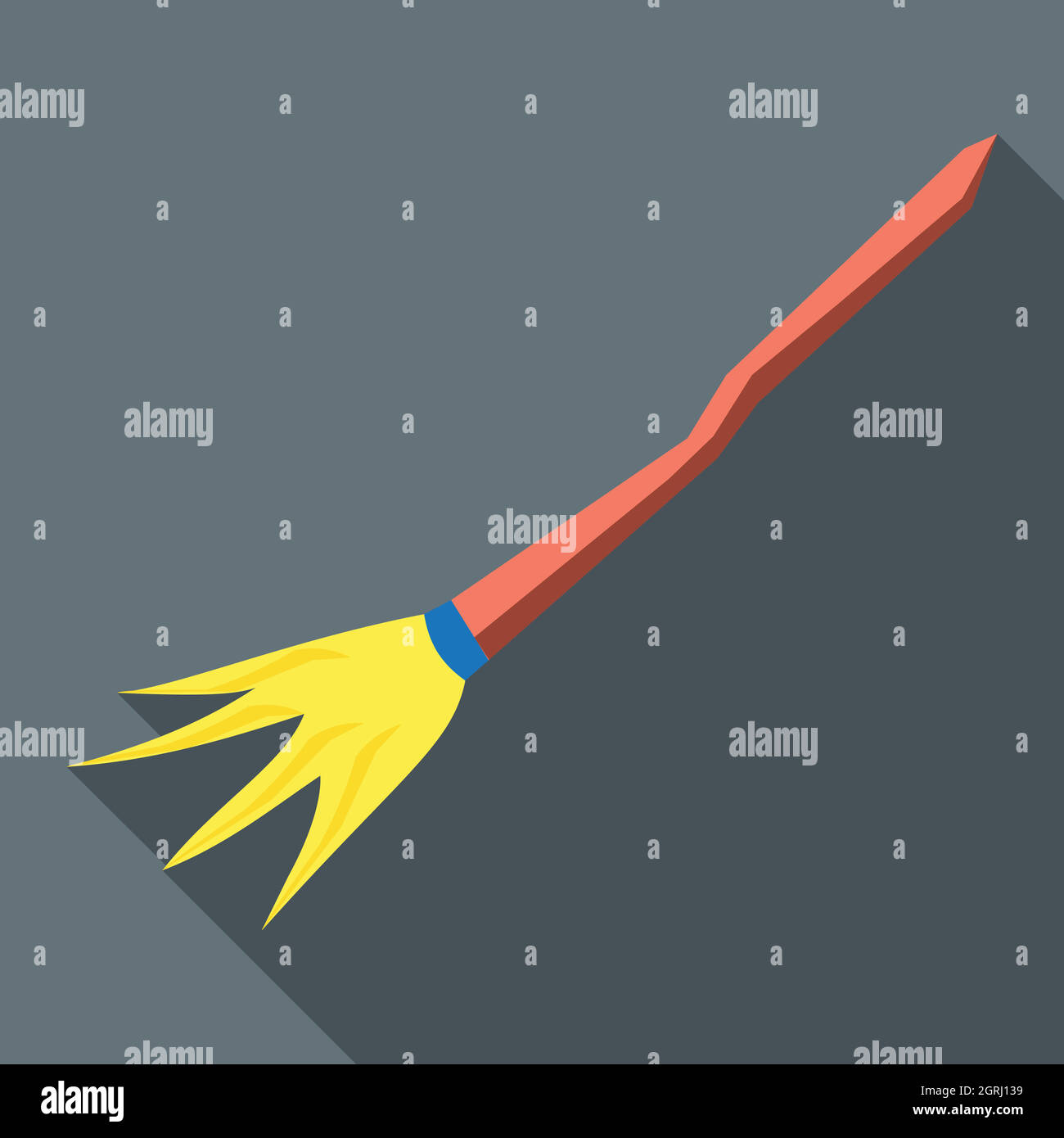 Witch broom icon, flat style Stock Vector Image & Art - Alamy