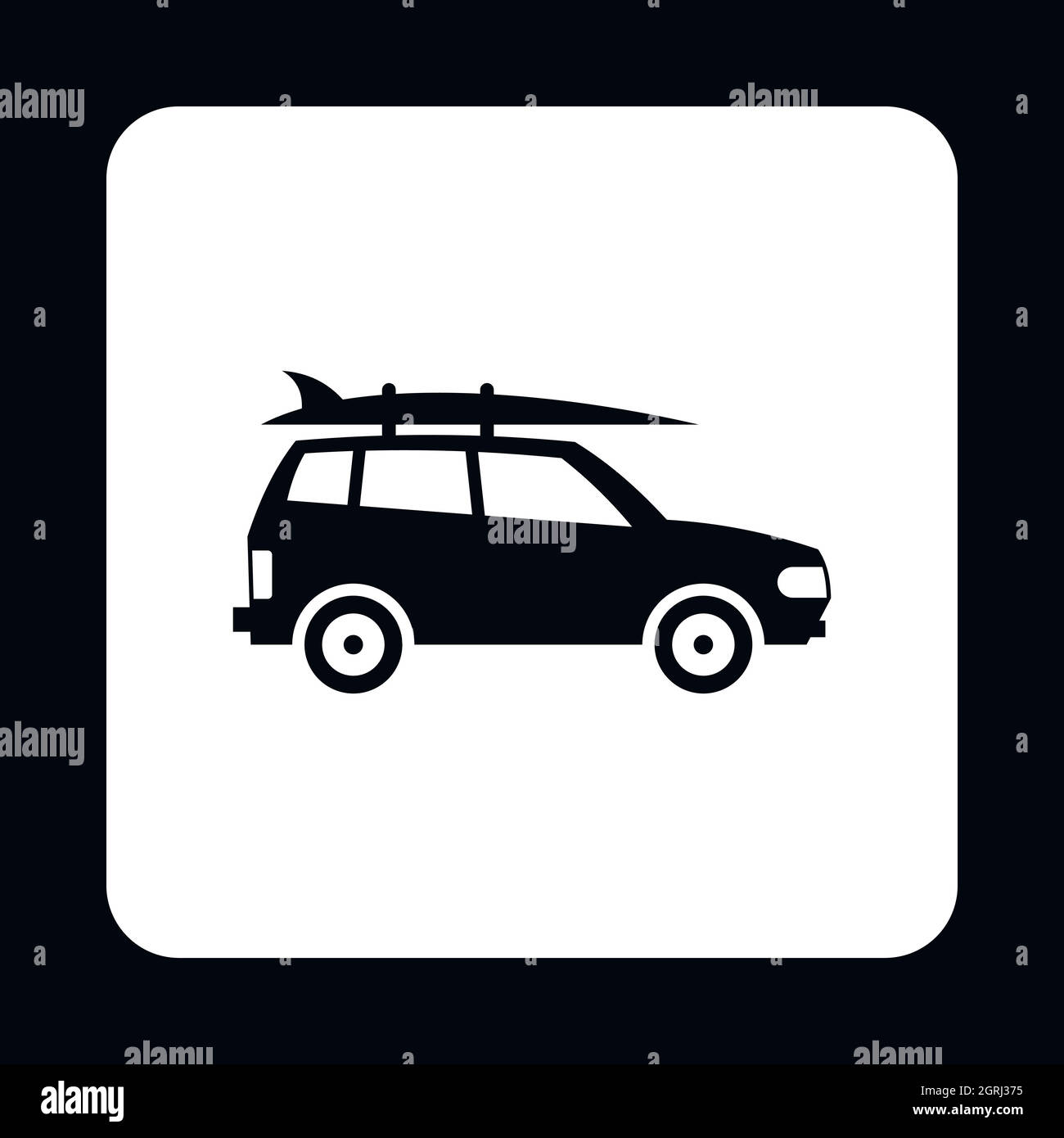 Car with surfboard icon, simple style Stock Vector Image & Art - Alamy