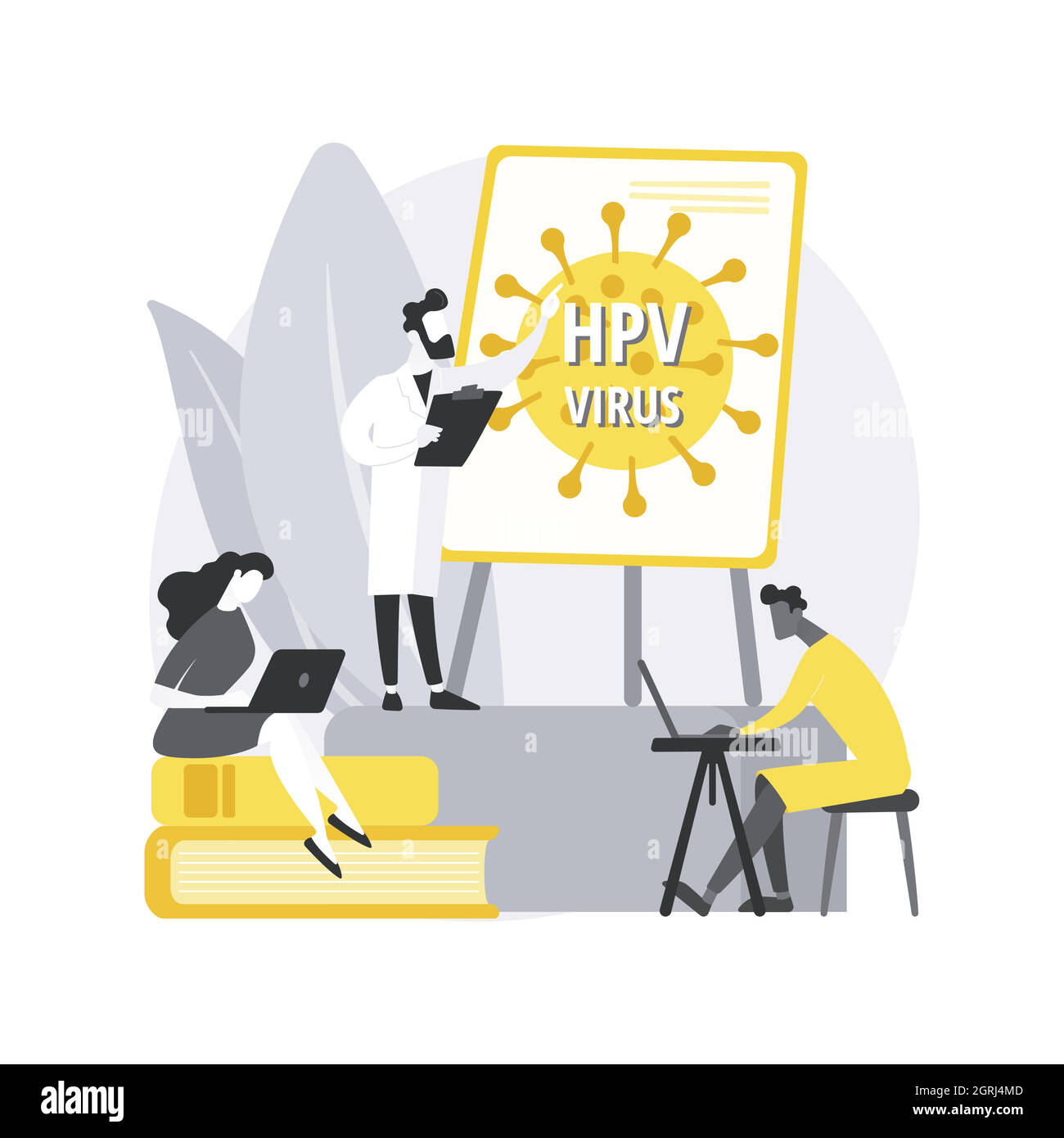 HPV education programs abstract concept vector illustration Stock ...