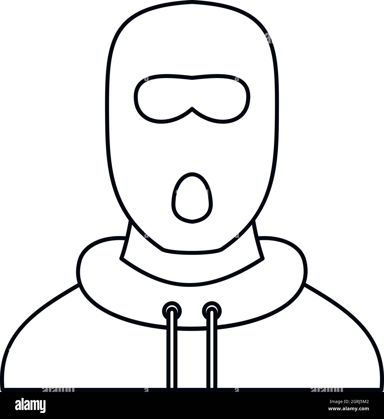 Man in balaclava mask icon, outline style Stock Vector Image & Art Alamy