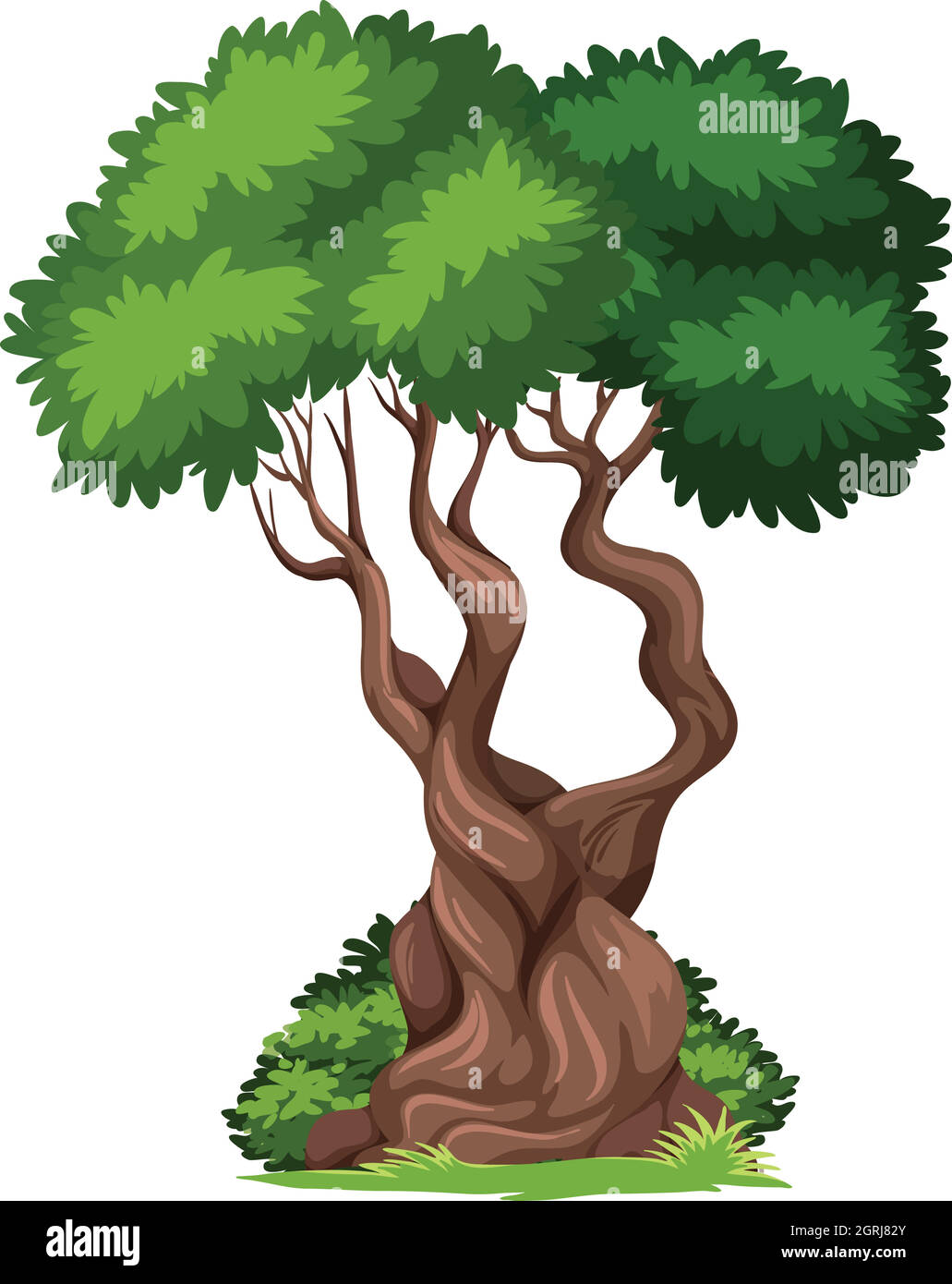 An isolated tree on white background Stock Vector Image & Art - Alamy