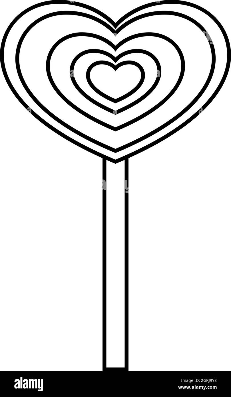 Candy heart line style Stock Vector Images - Alamy