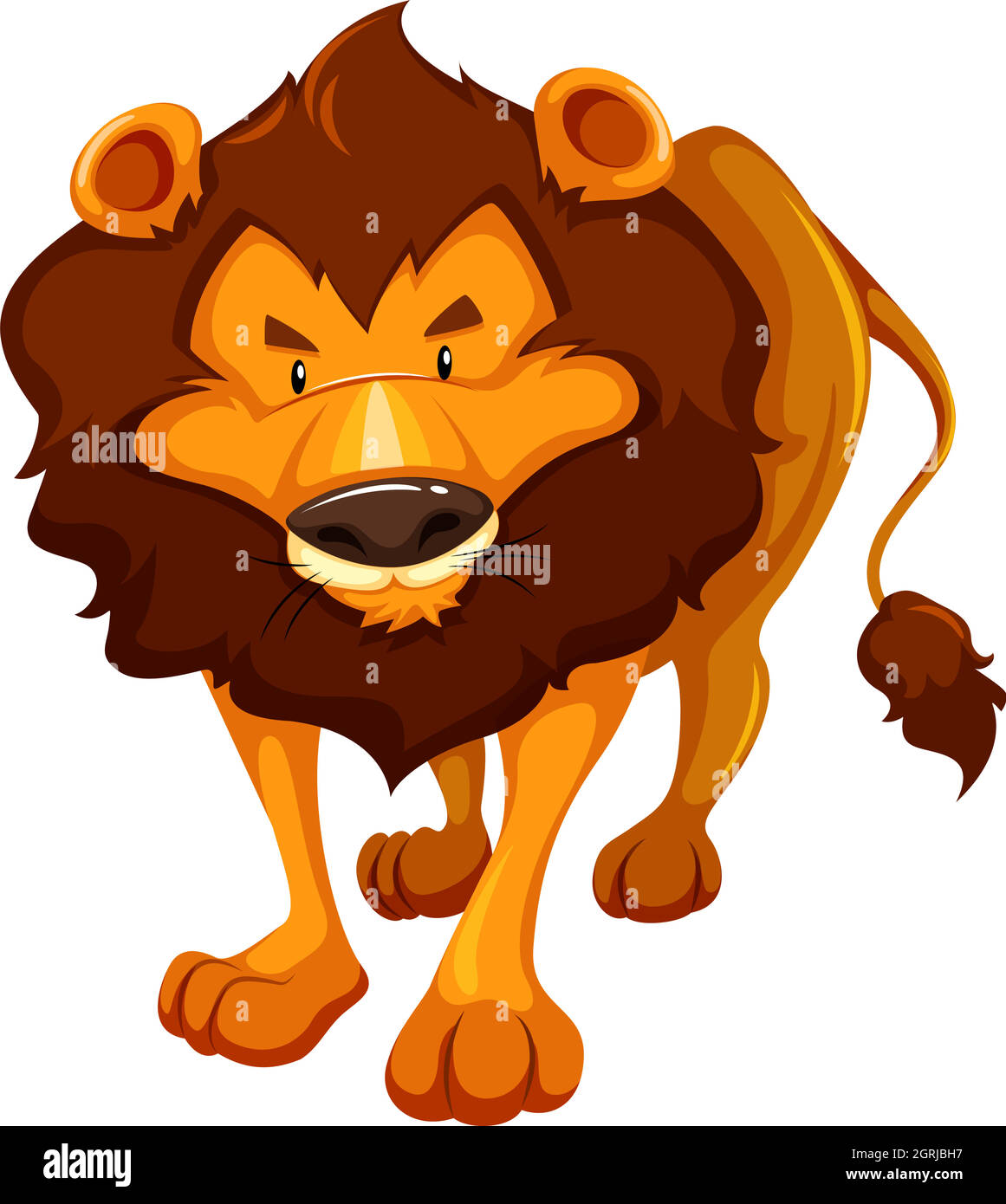 Dangerous lion Stock Vector