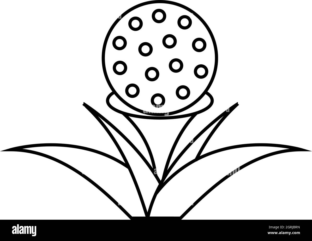 Stand for golf ball icon, outline style Stock Vector Image & Art - Alamy