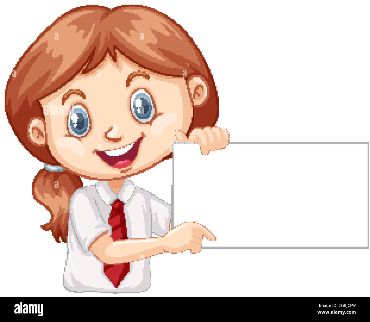 One happy girl blank sign Stock Vector Image & Art - Alamy