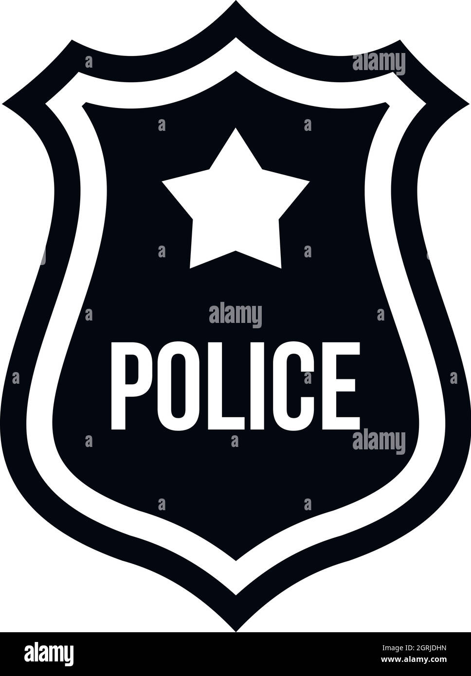 Police badge icon, simple style Stock Vector Image & Art Alamy