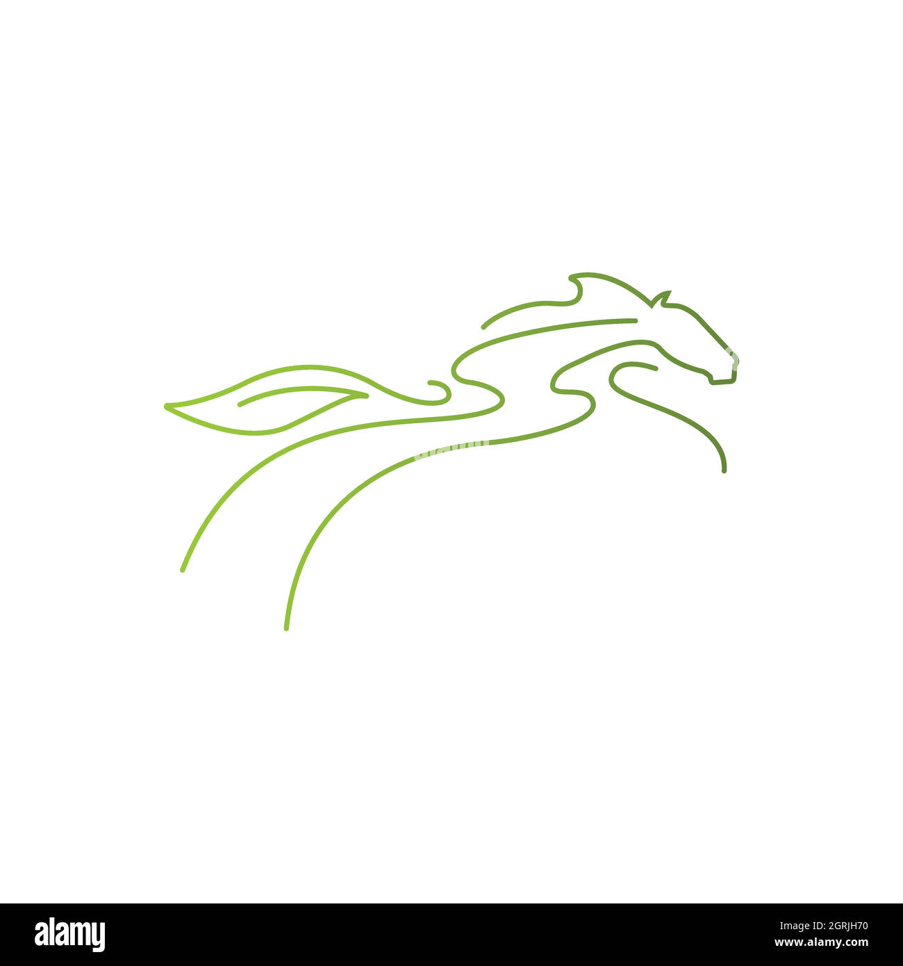 Abstract horse line illustration logo. lines art drawing horse modern logo vector symbol icon illustration design Stock Vector