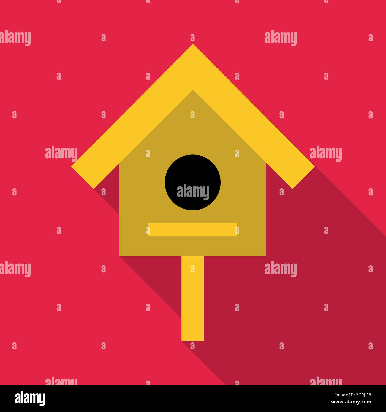 Bird house icon, flat style Stock Vector Image & Art Alamy