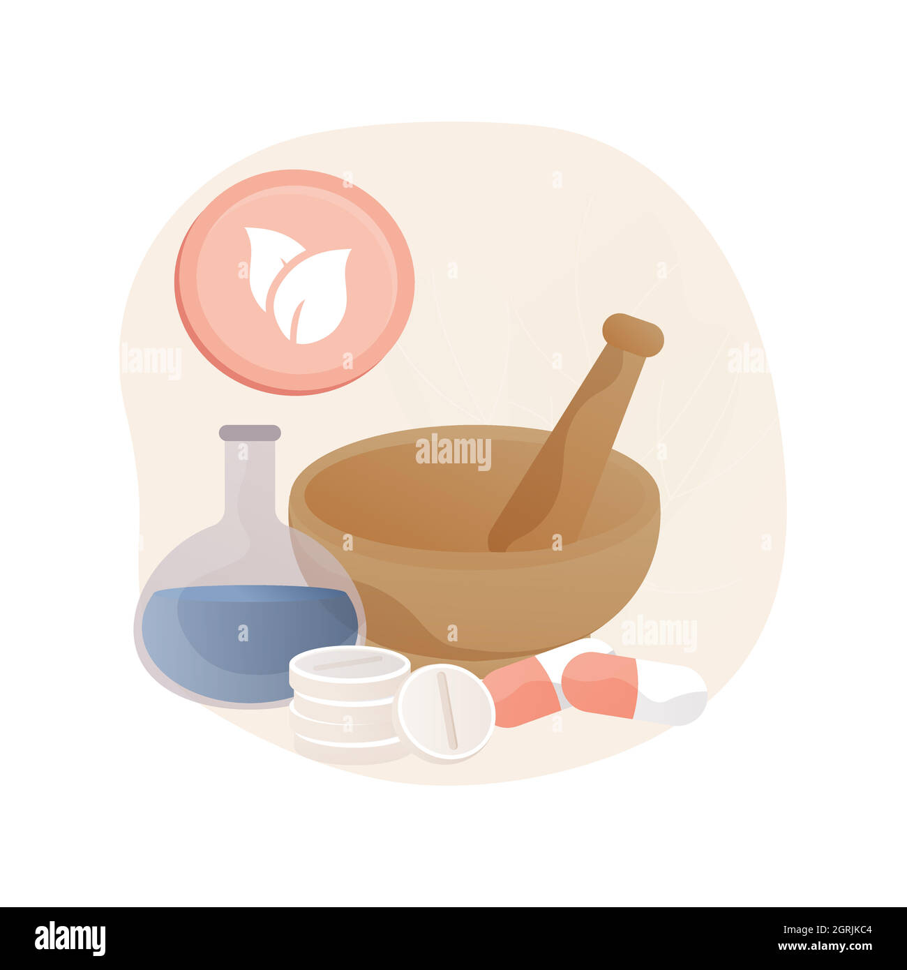 Homeopathy abstract concept vector illustration. Stock Vector
