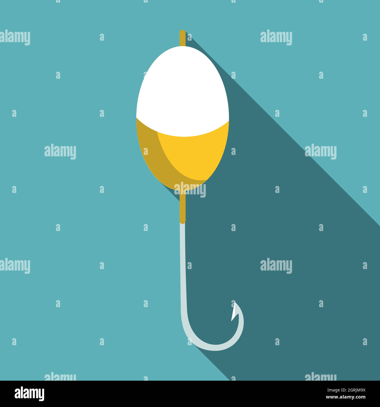 Yellow fishing rod Stock Vector Images - Alamy