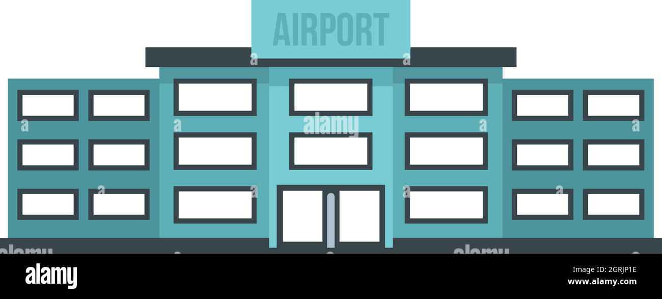Airport building icon, flat style Stock Vector Image & Art - Alamy