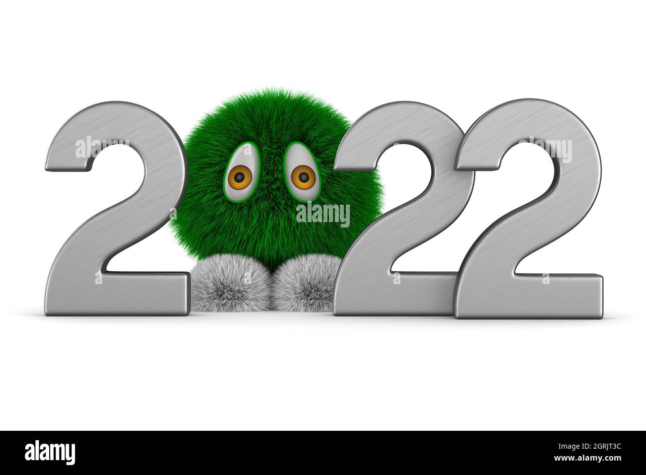2022 new year. Isolated 3D illustration Stock Photo