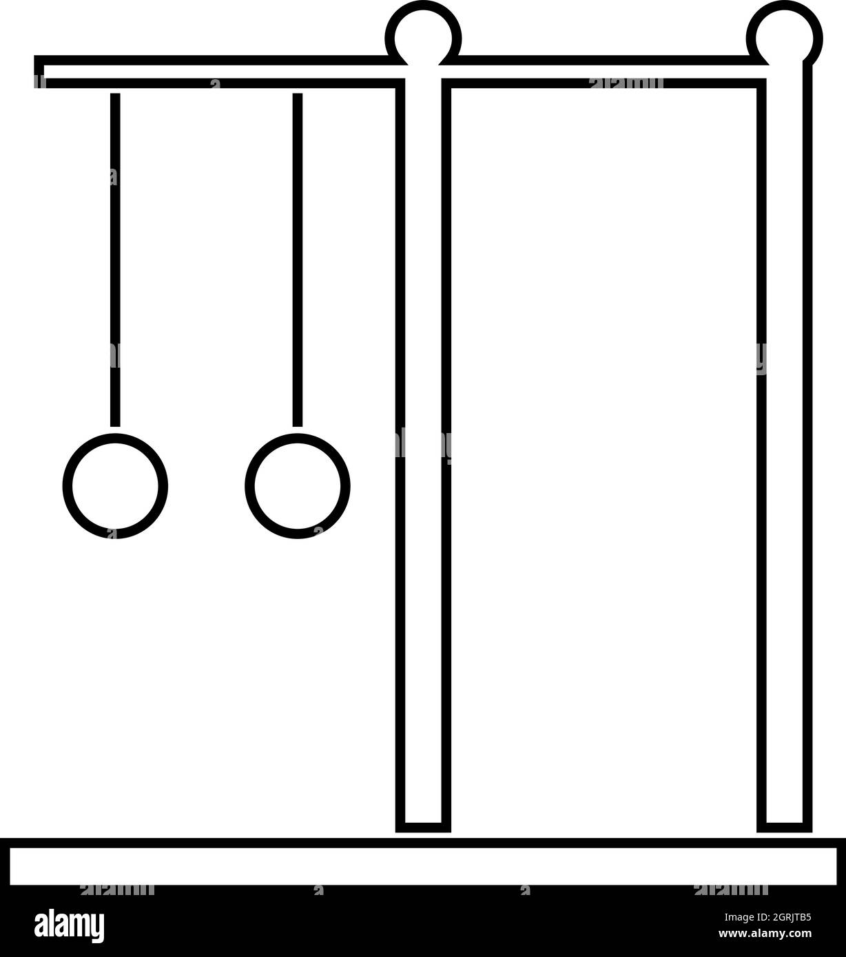 Horizontal bar with rings icon, outline style Stock Vector Image & Art