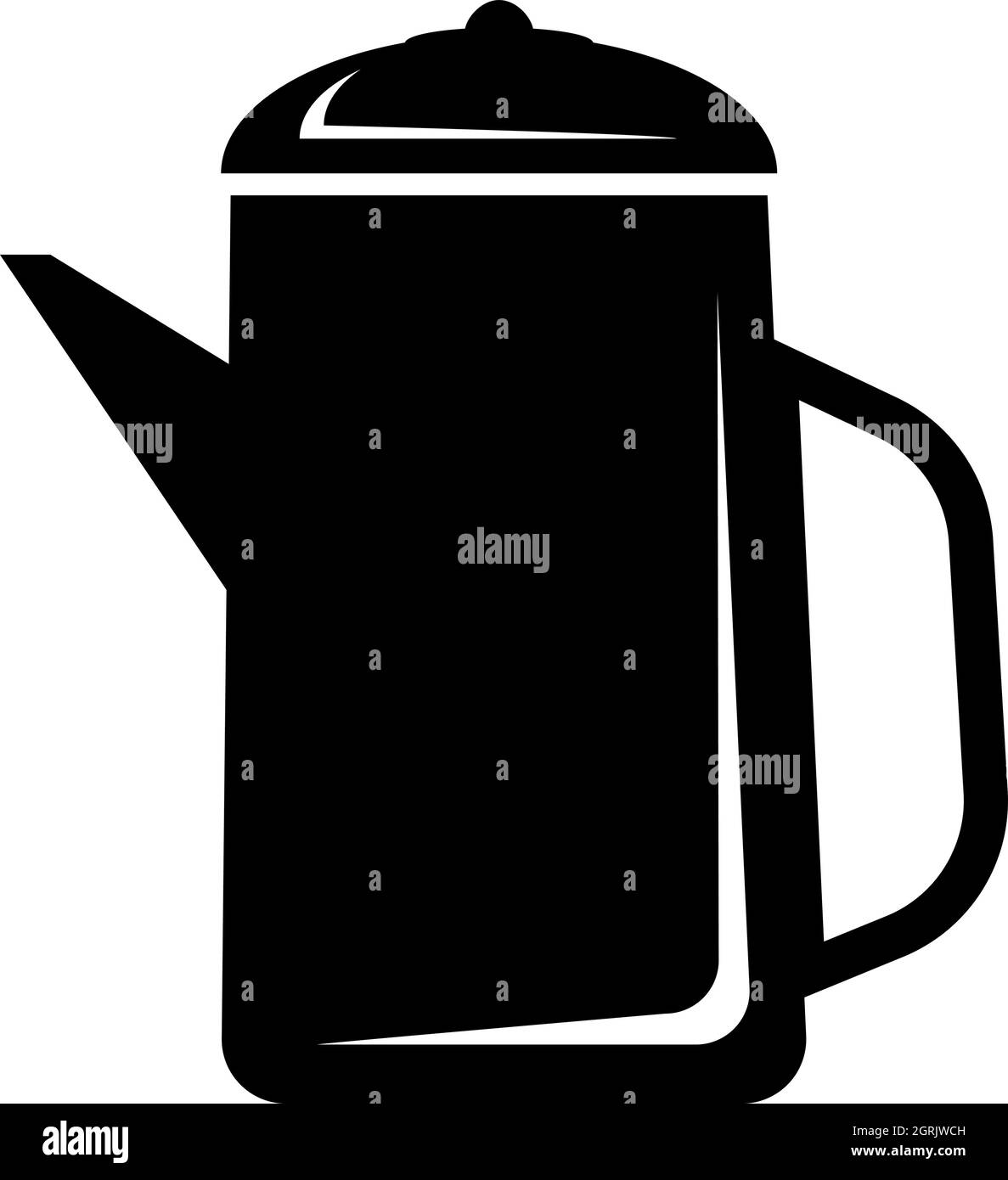 Metal kettle icon, simple style Stock Vector