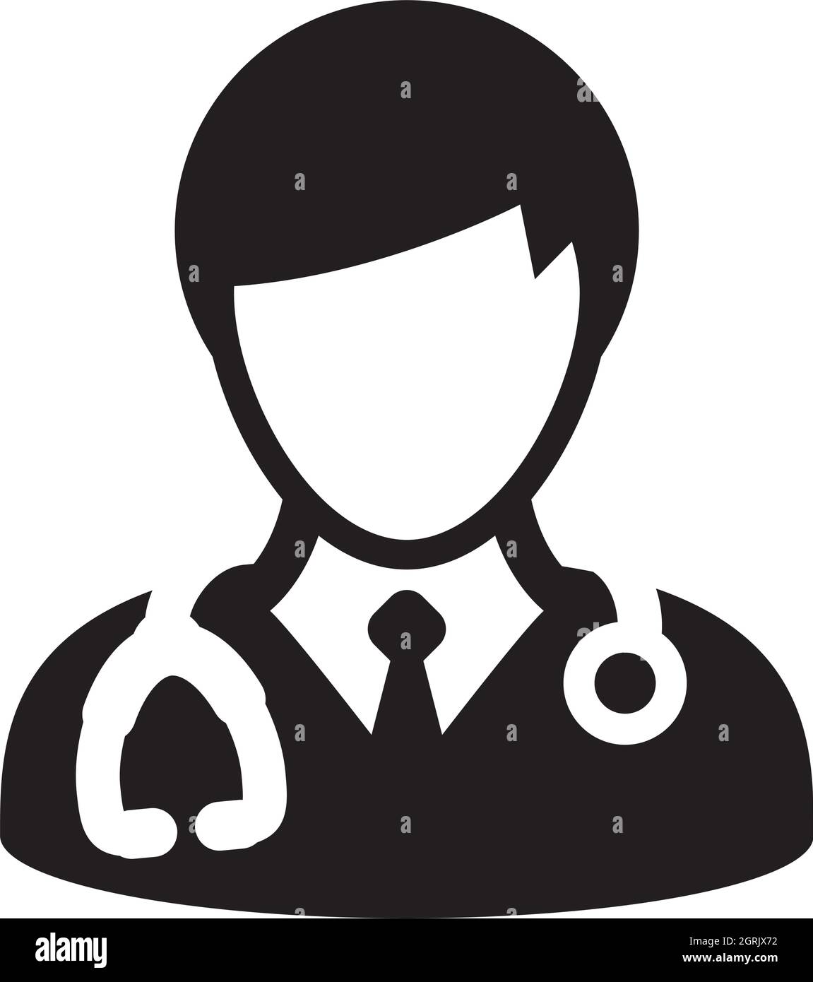 Doctor icon vector male person profile avatar with stethoscope for ...