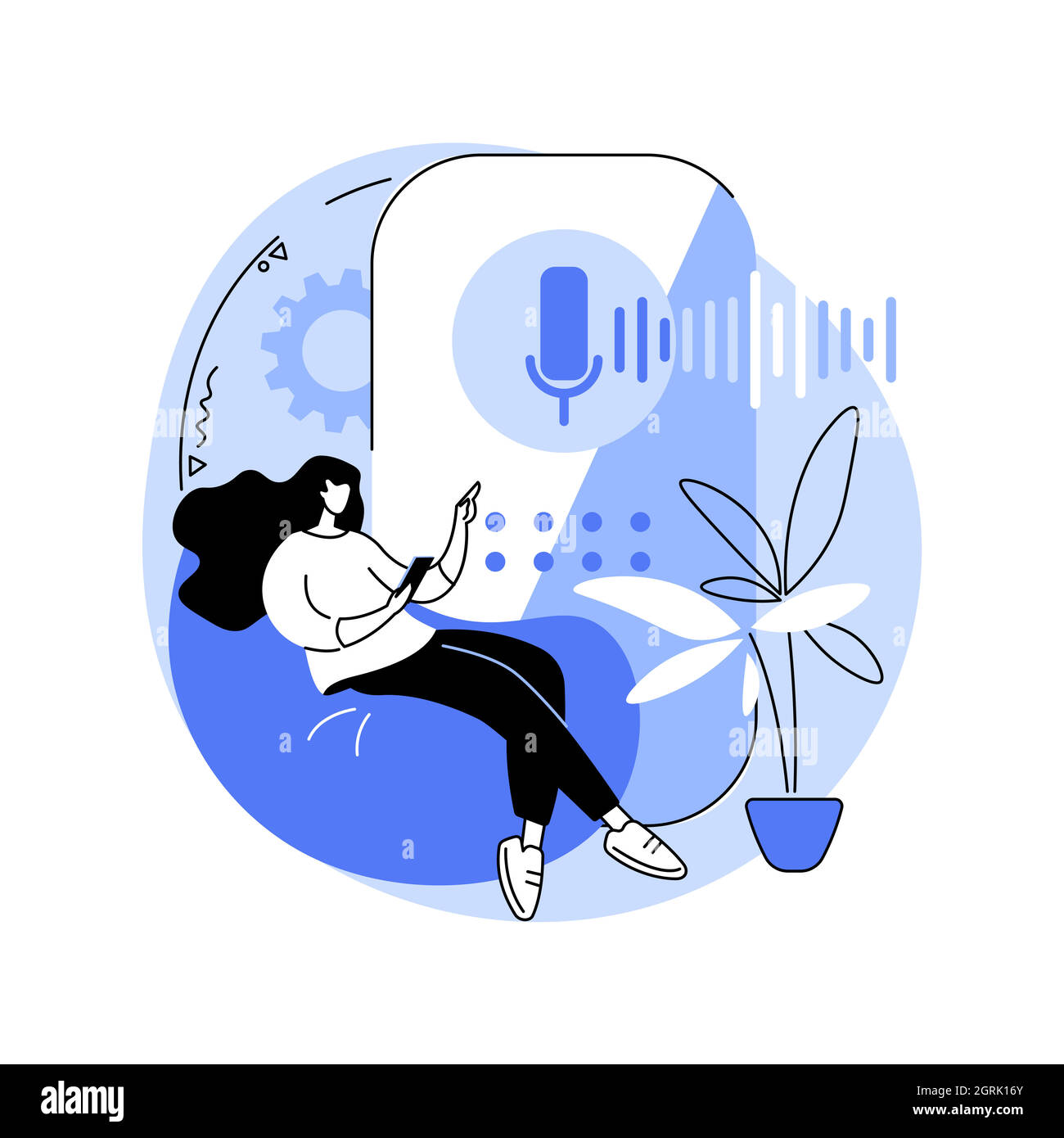 Voice control abstract concept vector illustration Stock Vector Image