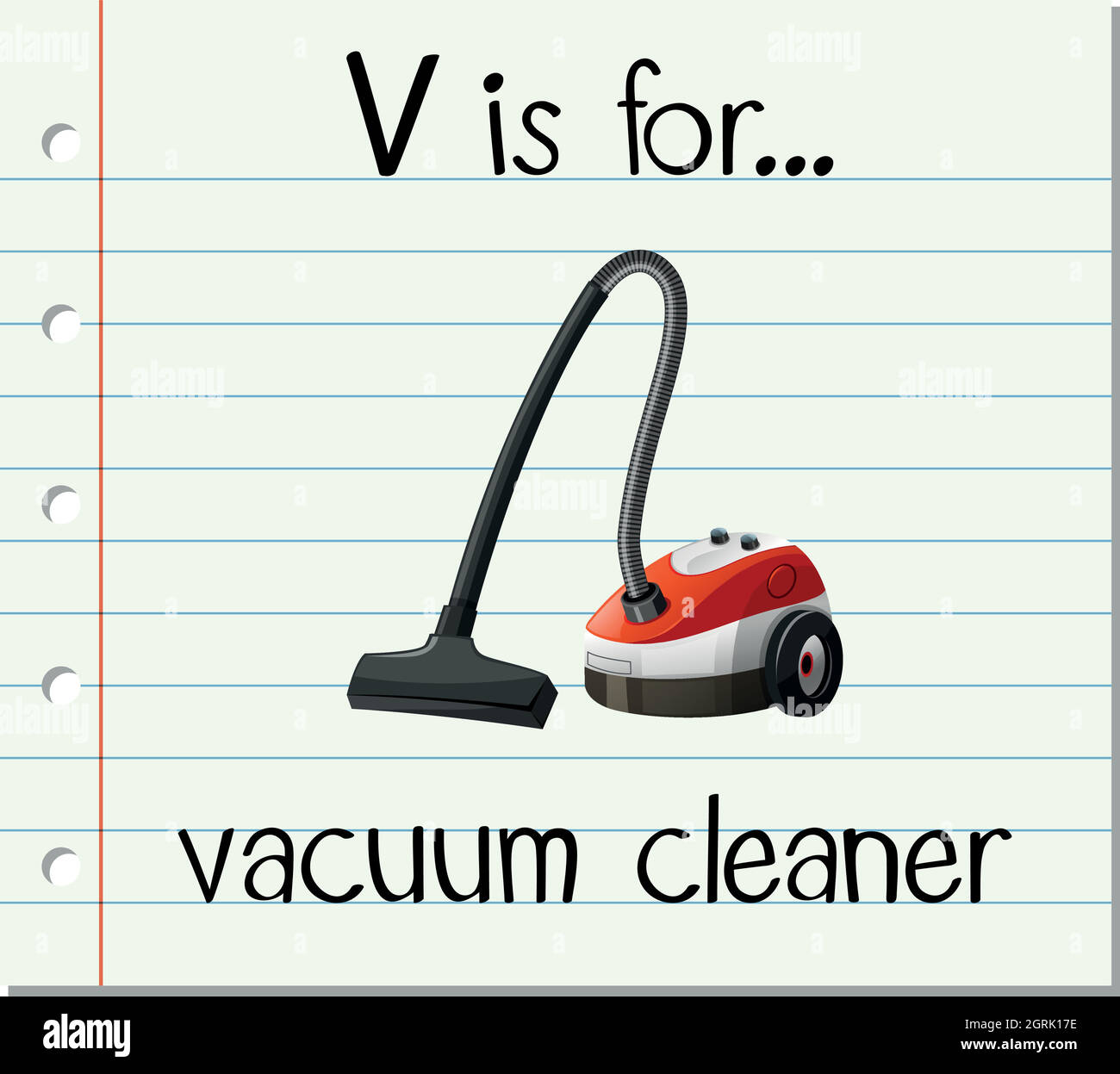 Flashcard letter V is for vacuum cleaner Stock Vector Image & Art Alamy