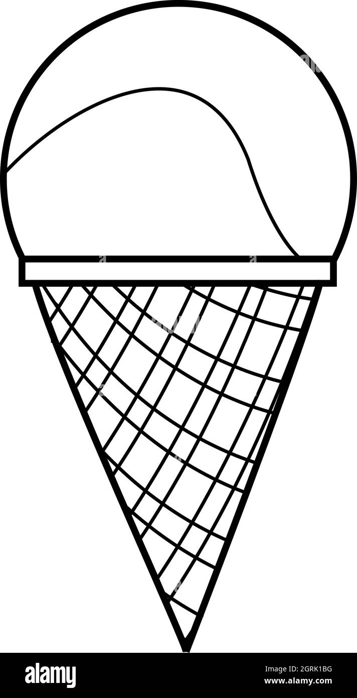 Cone icon, outline style Stock Vector Image & Art Alamy