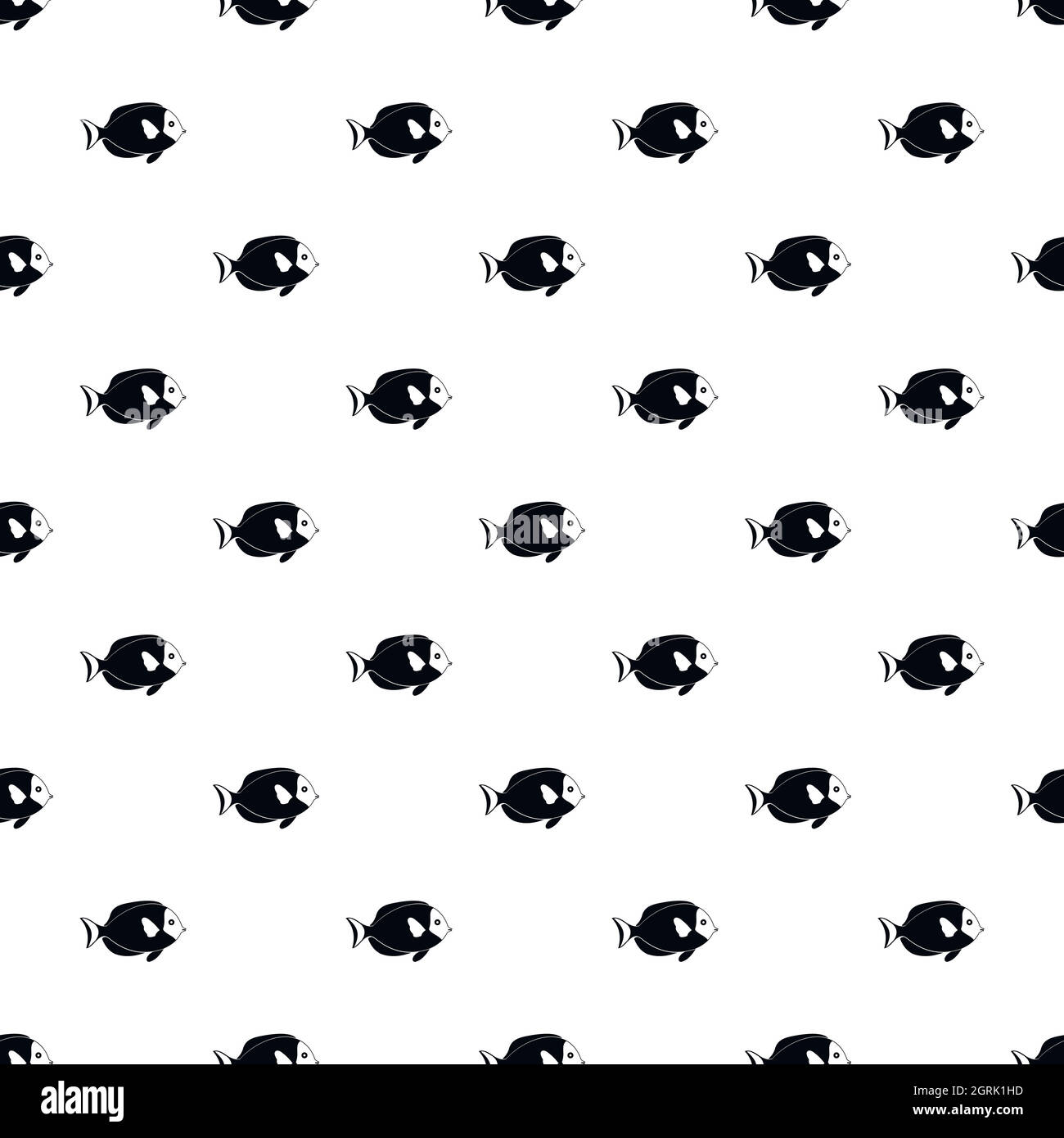 Surgeon fish pattern, simple style Stock Vector