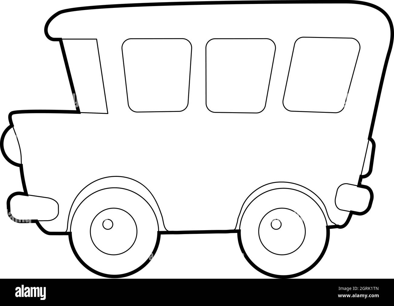 School bus icon, isometric 3d style Stock Vector
