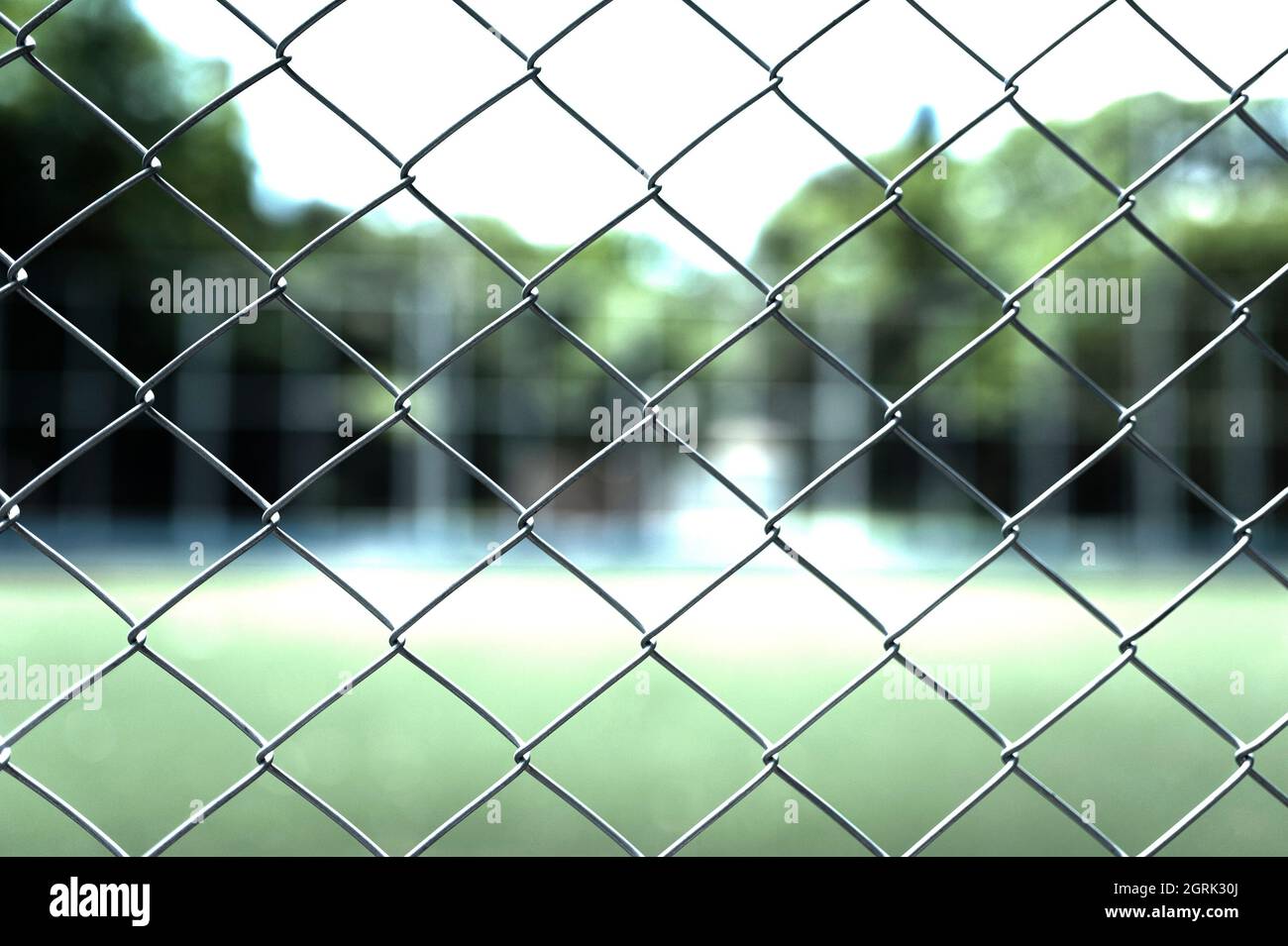 Security, prisoner, prison, fence, wire mesh, restricted area. Stock Photo