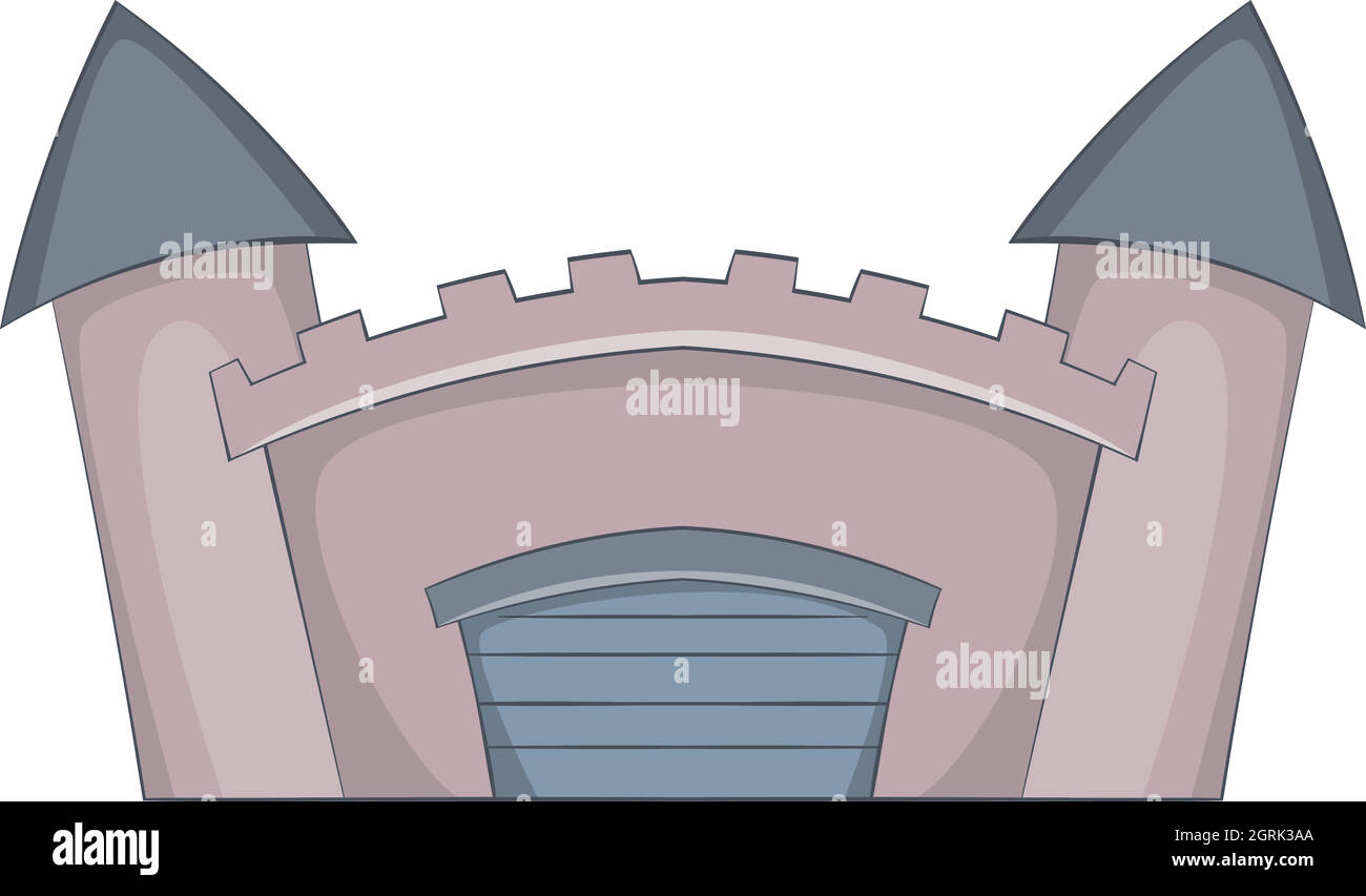 Fortified medieval castle icon, cartoon style Stock Vector Image & Art ...