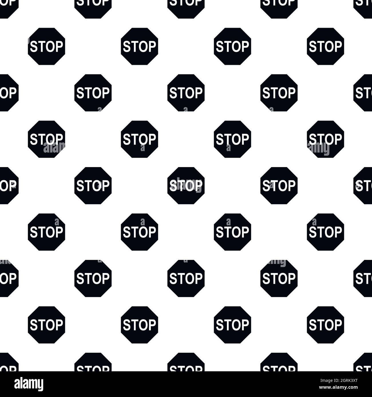 Stop sign pattern, simple style Stock Vector Image & Art Alamy