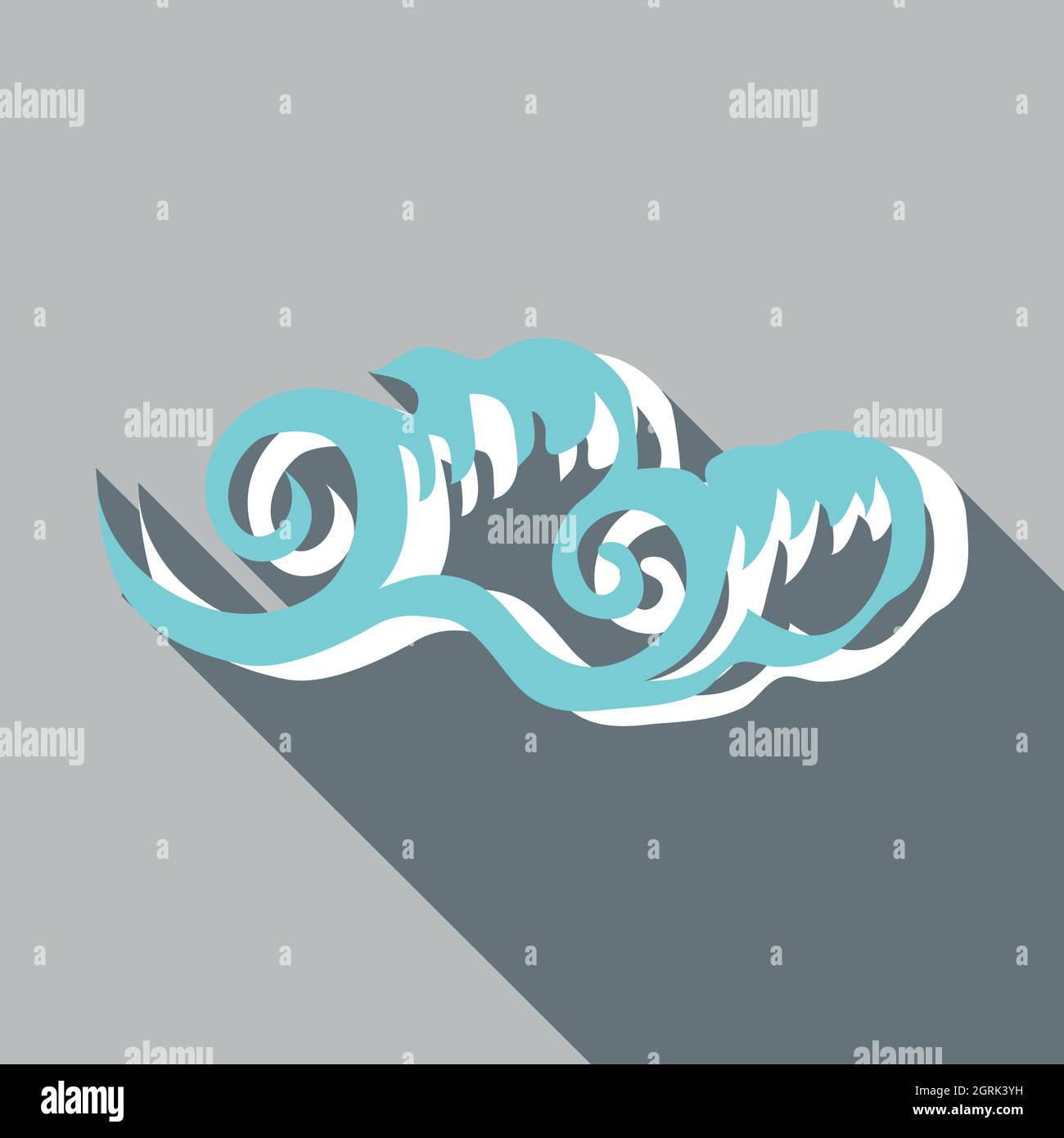 Wave icon, flat style Stock Vector Image & Art - Alamy