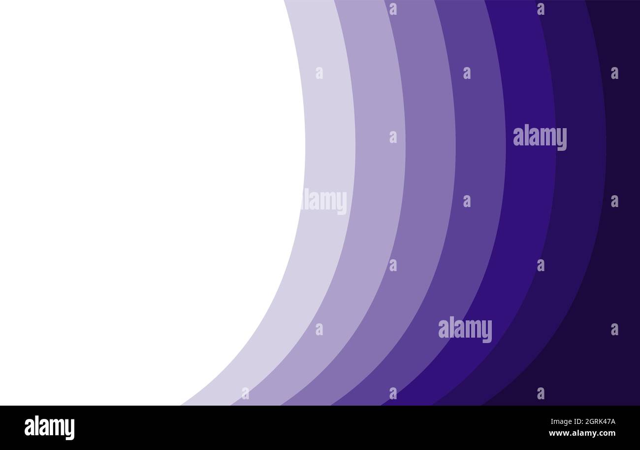 Dark purple spectrum wavy line pattern frame background with empty space for text. Stock Vector
