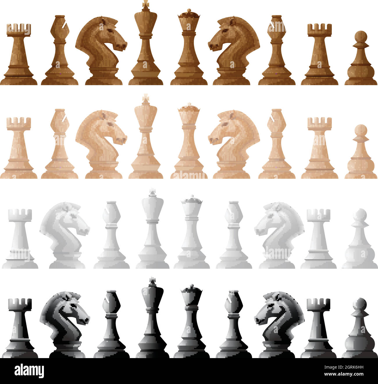 Photo chess pieces Stock Vector Images - Alamy