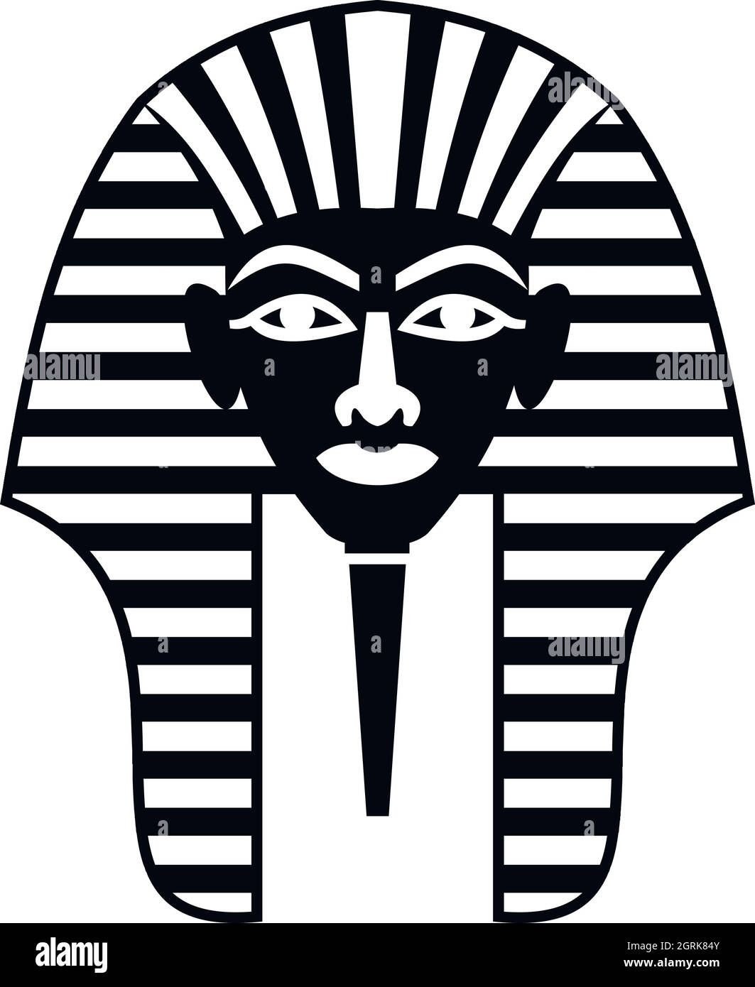 Tutankhamen mask icon, simple style Stock Vector