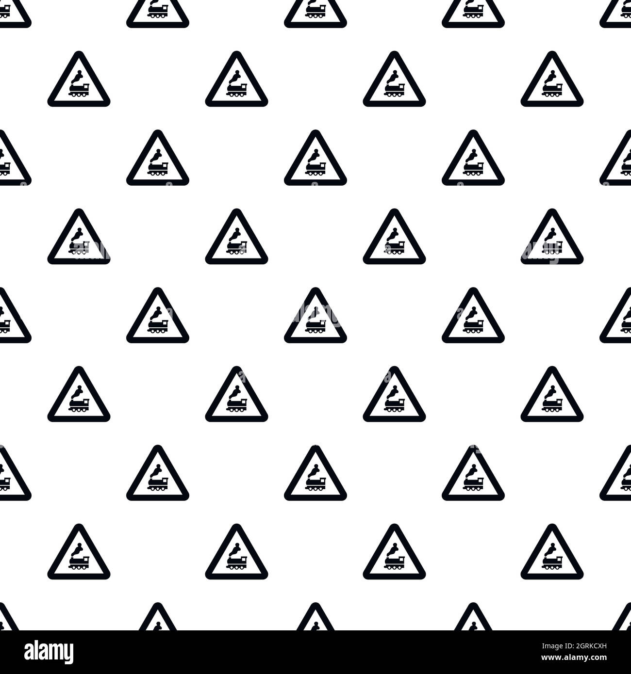Sign railroad pattern, simple style Stock Vector Image &amp; Art - Alamy