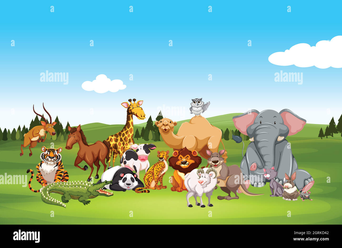 Wild animals in nature Stock Vector Image & Art - Alamy Wild animals in nature Stock Vector Image & Art - Alamy