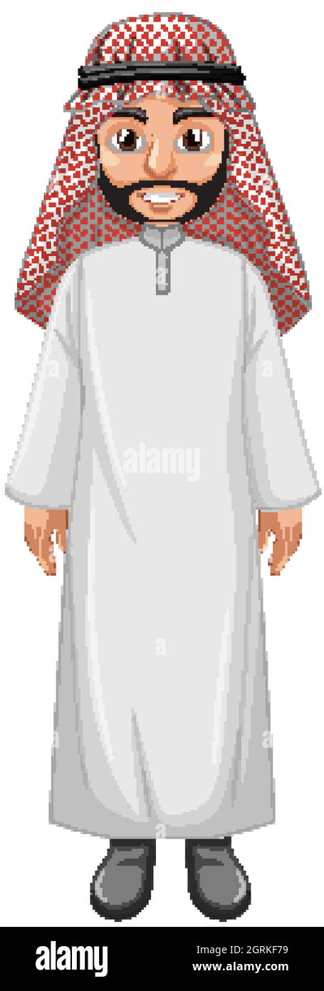 Adult man arab wearing arab costume character Stock Vector Image & Art -  Alamy
