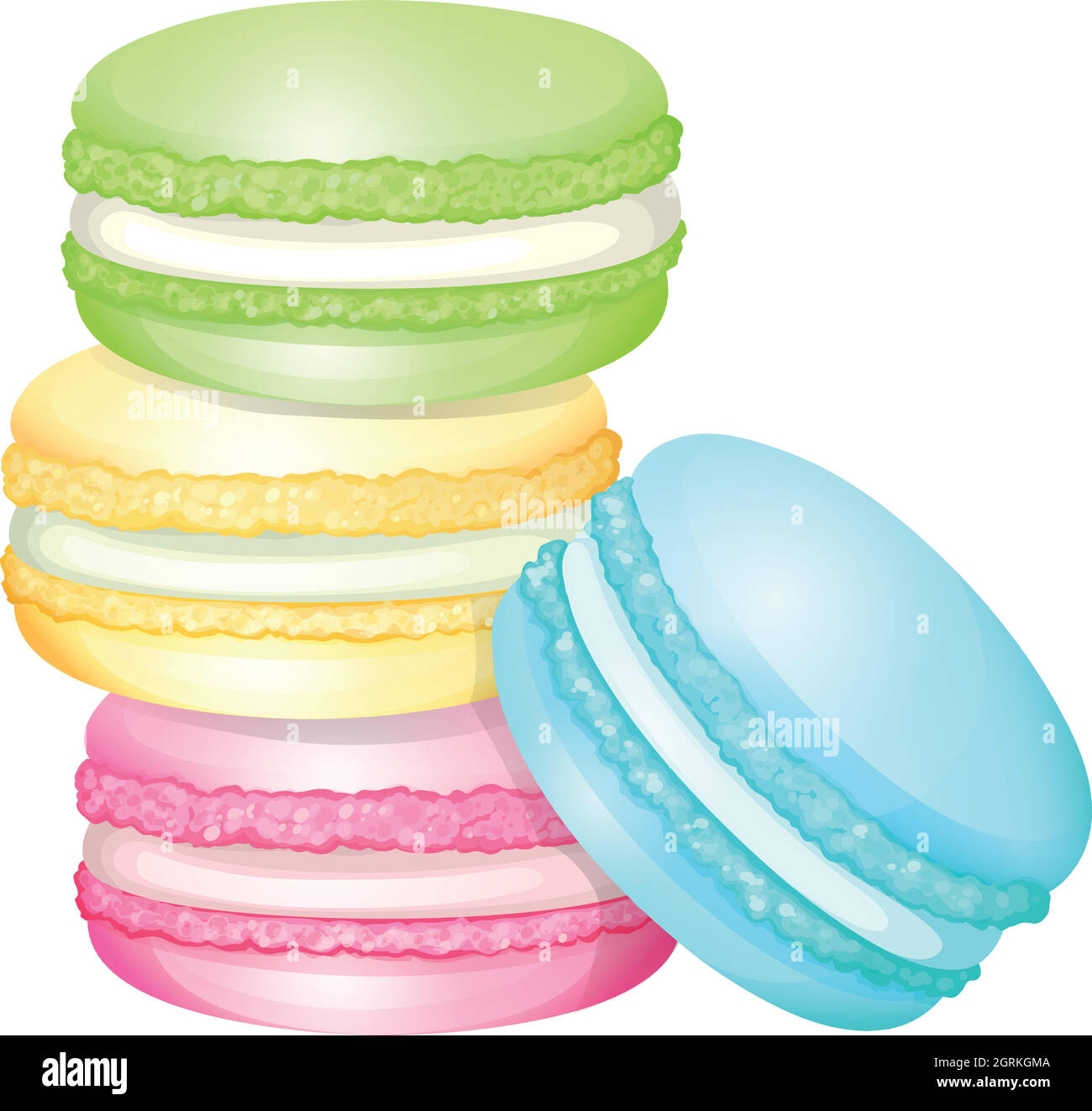 Stack of colorful macaron Stock Vector Image & Art - Alamy