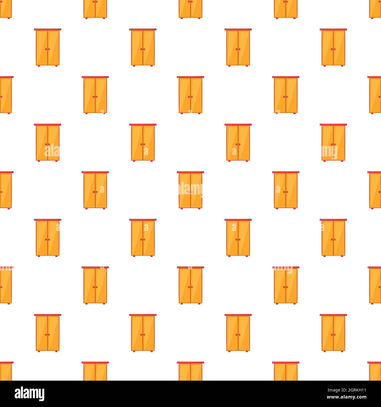Wardrobe pattern, cartoon style Stock Vector