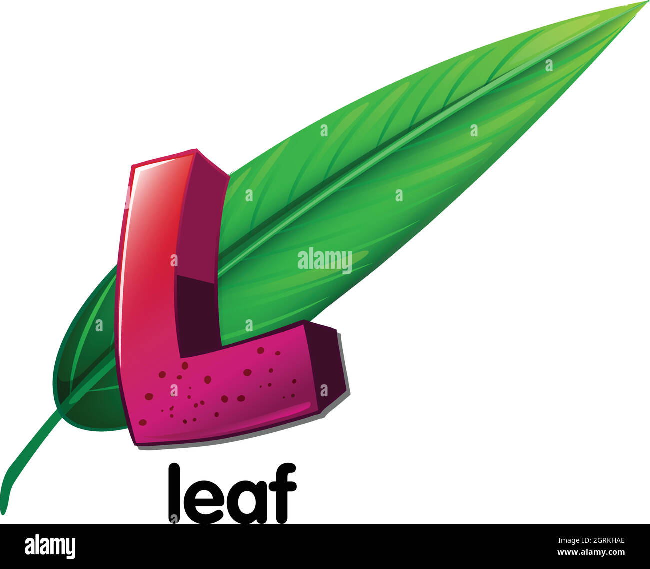 A letter L for leaf Stock Vector Image &amp; Art - Alamy