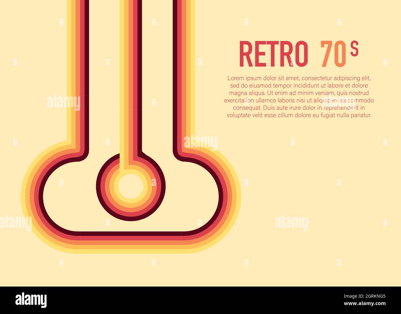 70s, 1970 abstract vector stock retro lines background. Vector ...