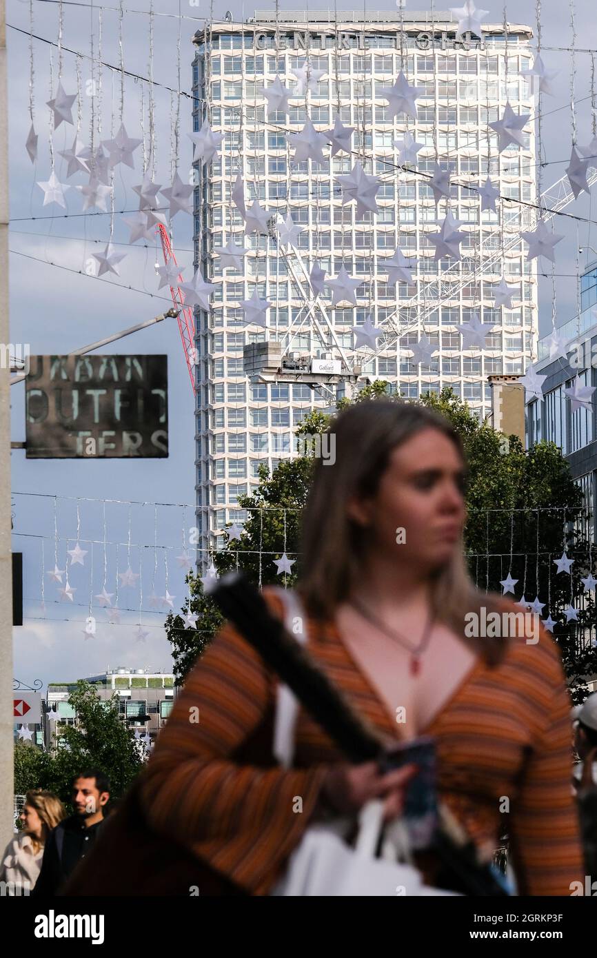 Oxford street christmas lights 2021 hires stock photography and images