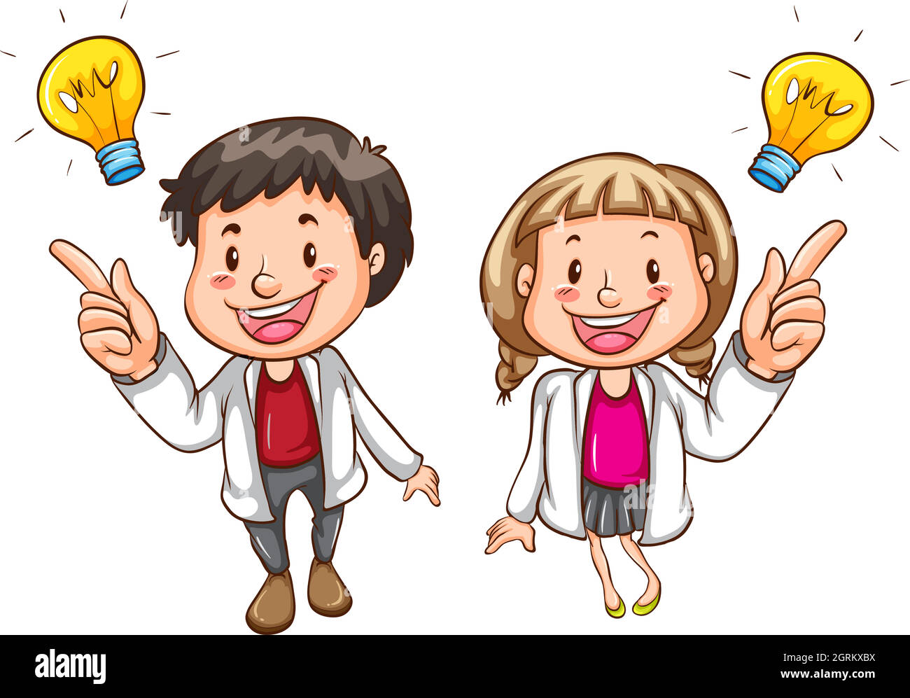 A simple drawing of smart people Stock Vector