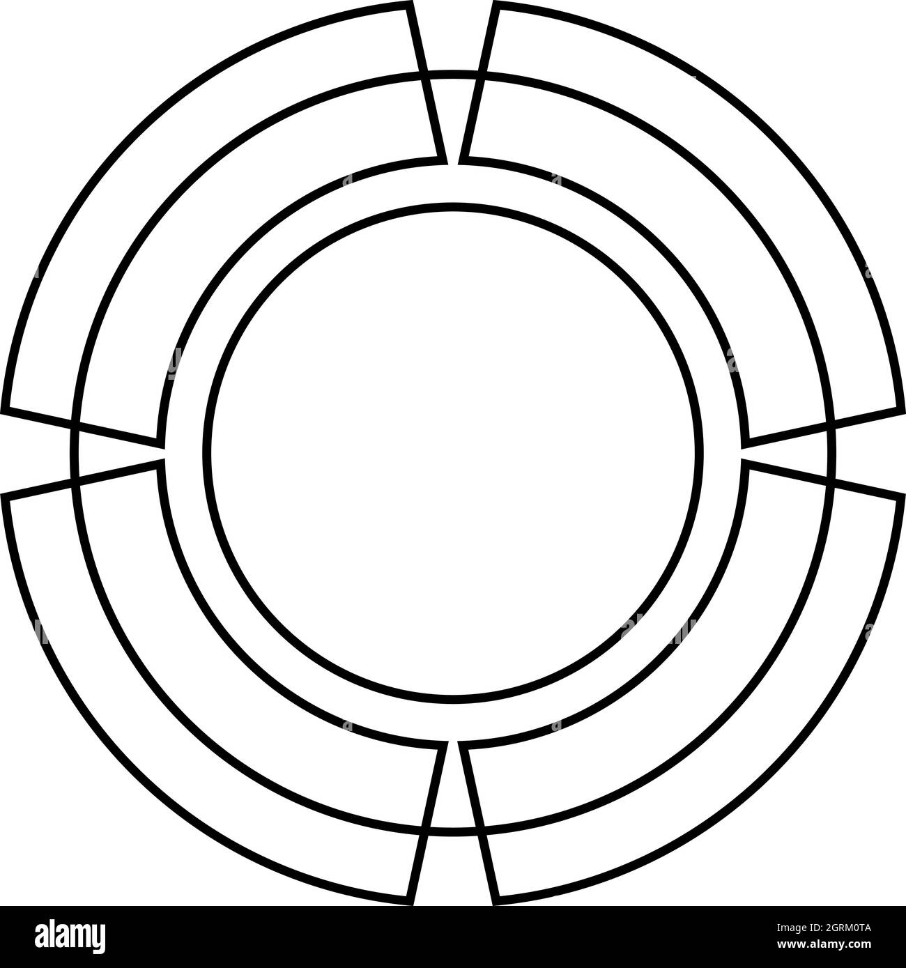 Circle graph icon, outline style Stock Vector Image & Art - Alamy