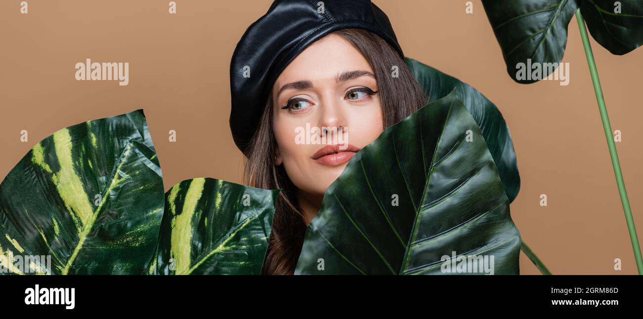 Beautiful woman black beret hi-res stock photography and images - Alamy