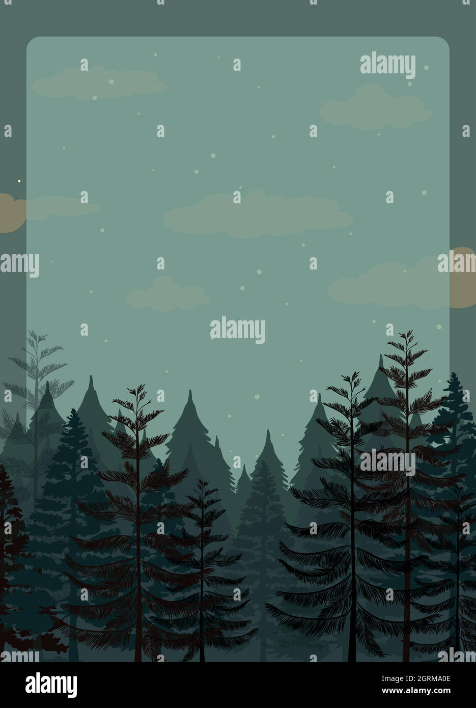 Scenic night scene Stock Vector Images