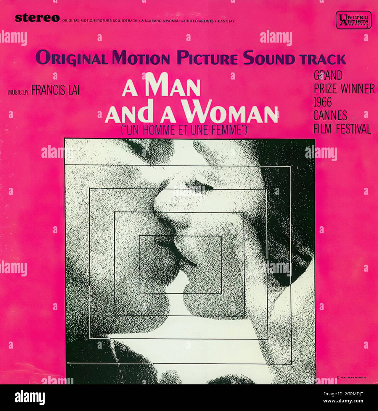 A Man And A Woman - Vintage Soundtrack Vinyl Album Stock Photo