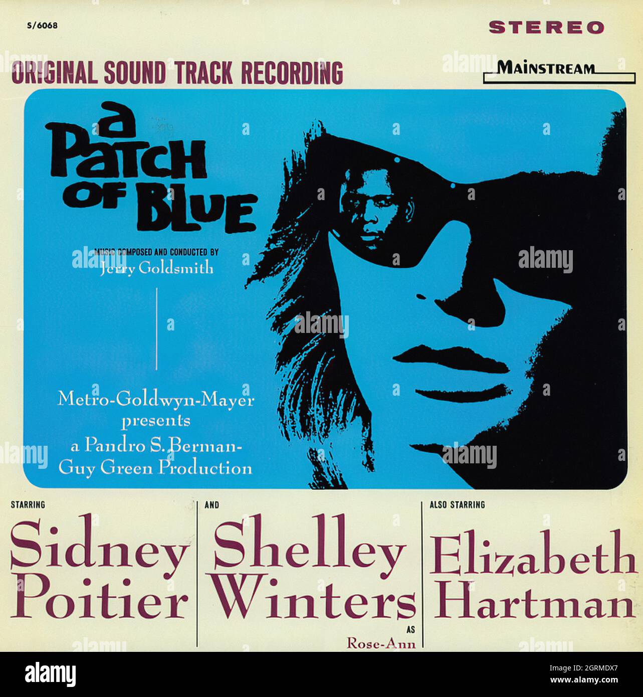 A Patch Of Blue - Vintage Soundtrack Vinyl Album Stock Photo