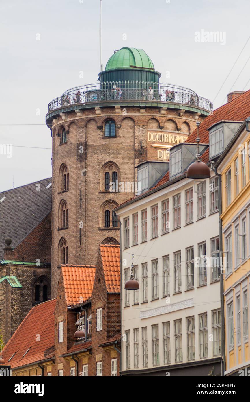 Round tower in Copenhagen, Denmark Stock Photo