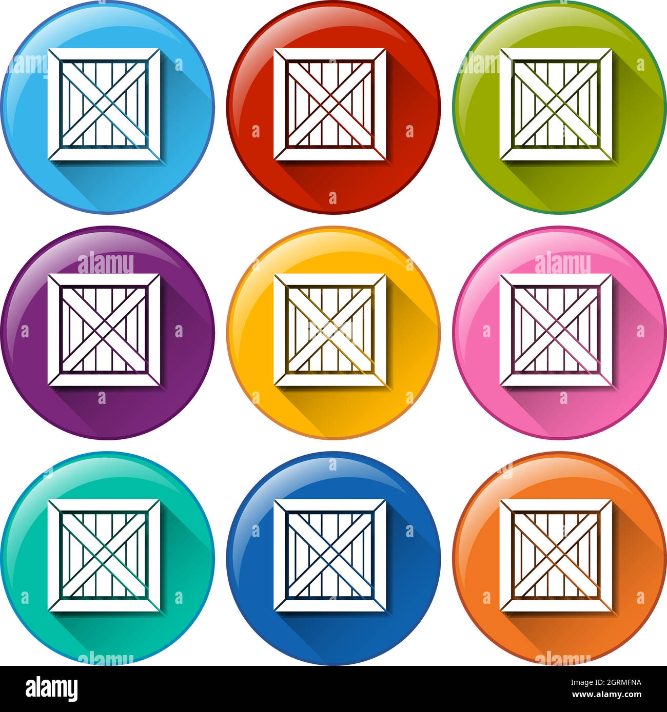 Round icons with lock Stock Vector