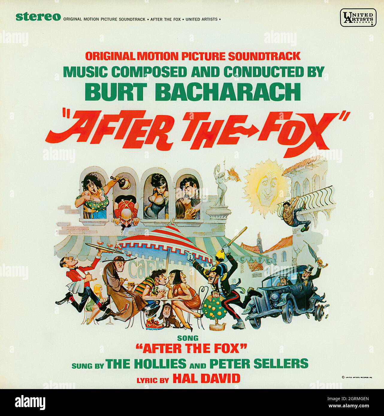 After The Fox - Vintage Soundtrack Vinyl Album Stock Photo